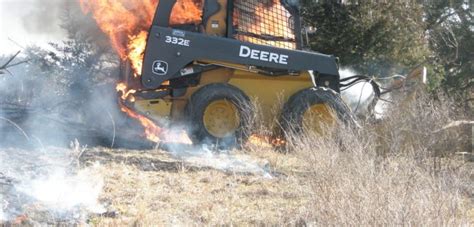 skid steer fire|skid steer fire removal.